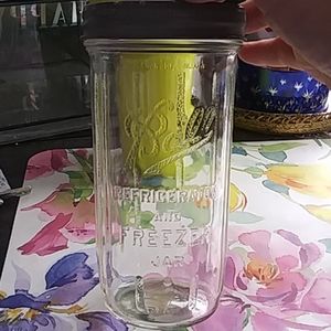 Rare Ball freezer canning jar zinc lid quart size